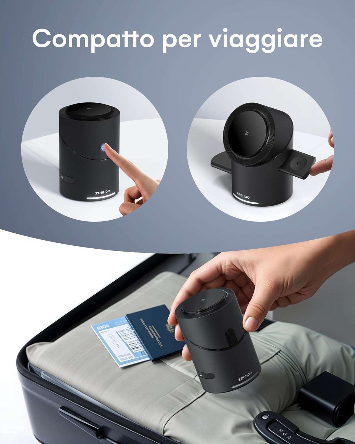 ZEEHOO CylinTrick-R – Stazione di Ricarica Wireless 3 in 1 da 15 W