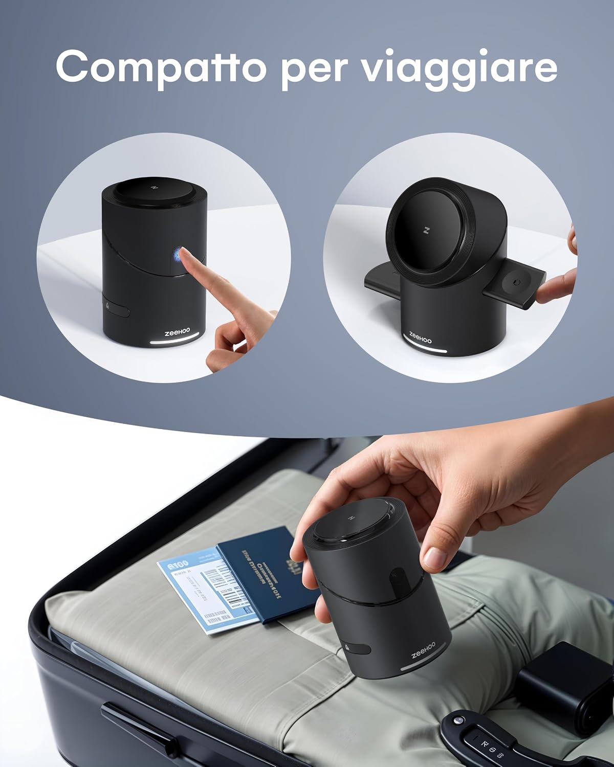 ZEEHOO CylinTrick-R – Stazione di Ricarica Wireless 3 in 1 da 15 W