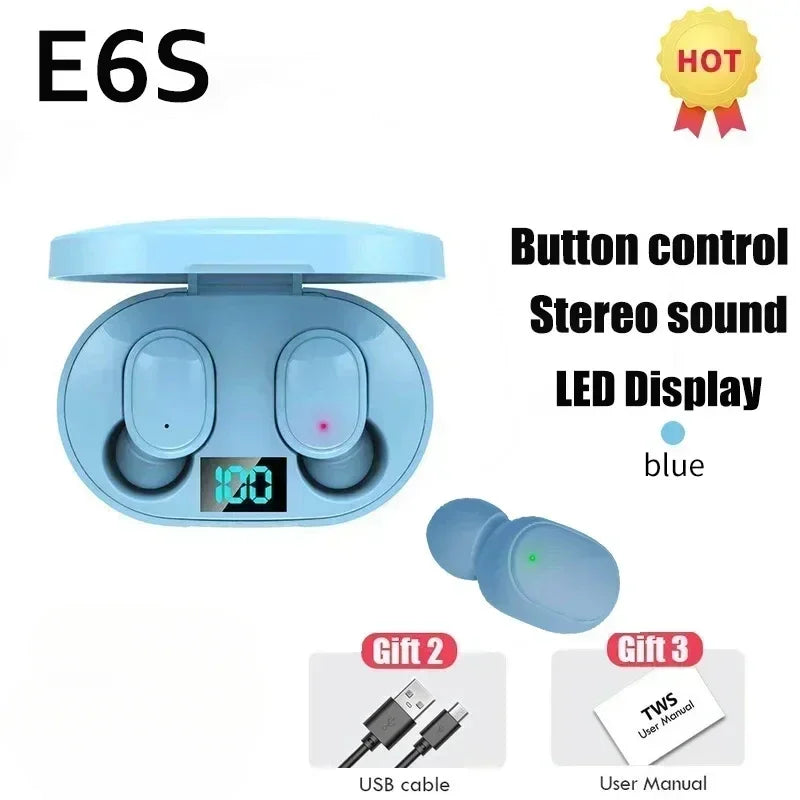 Auricolari Bluetooth Wireless E6S
