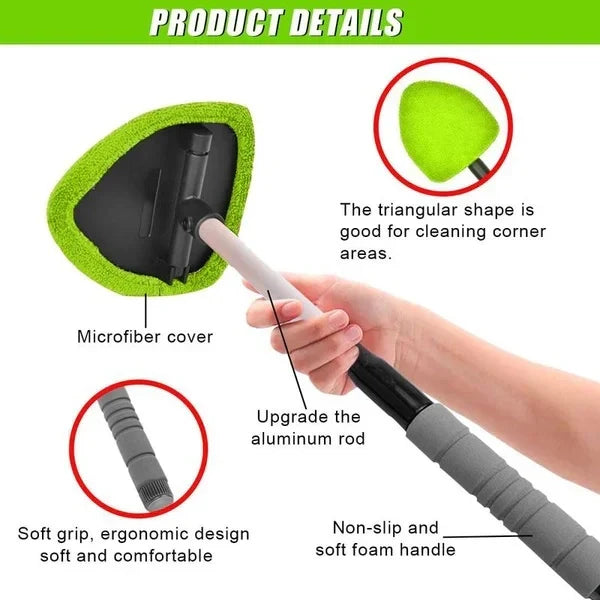 Pulisci Parabrezza con Manico Estensibile – Kit Pulizia Multisuperficie