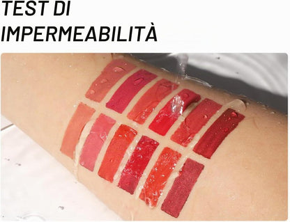 Set 6 Rossetti Opachi + 6 Matite Labbra Lunga Durata