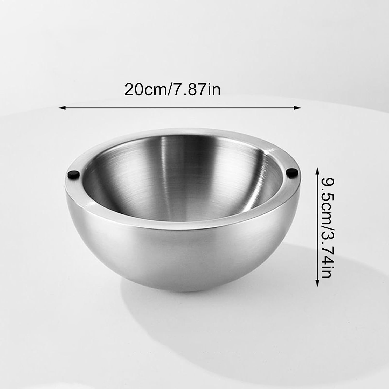 Generisch Dip Chiller Bowl - Padella isolata spessa in acciaio | da portata refrigerata per feste | isolato per salse Guacamole Insalata Dolore alla frutta Condimenti Caldi