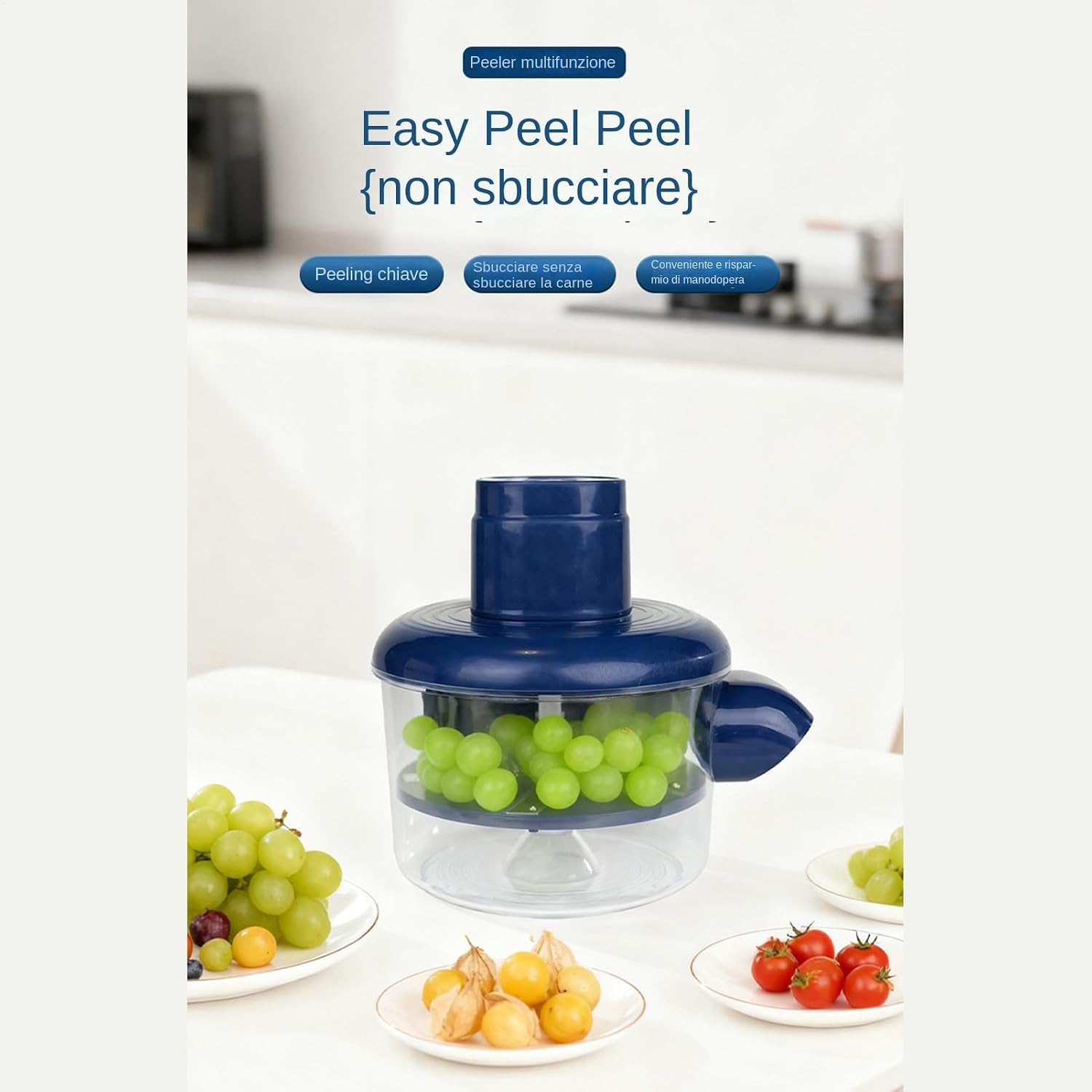 Sbucciatore Elettrico per Uva e Frutta