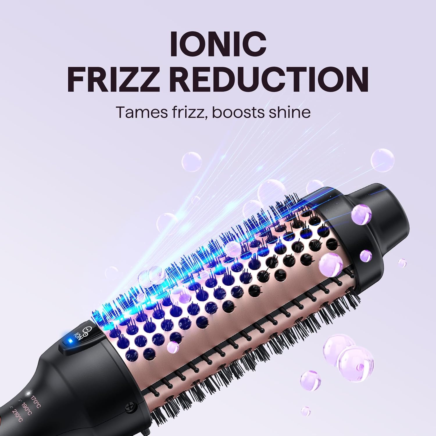 Wavytalk Thermal Brush Spazzola Termica Arricciante | Spazzola Arricciante Ionica da 38mm Riscaldata per Creare Volume e Blowout, Dual Voltage