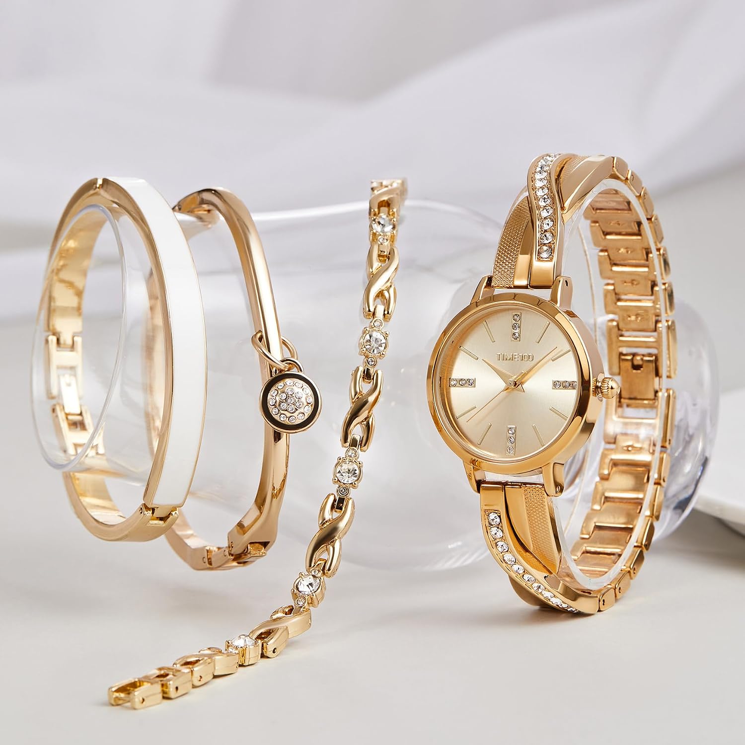 TIME100 Set Orologio, Bracciale