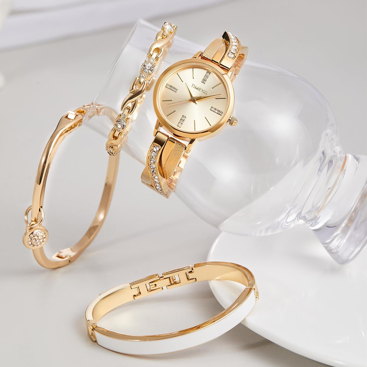 TIME100 Set Orologio, Bracciale