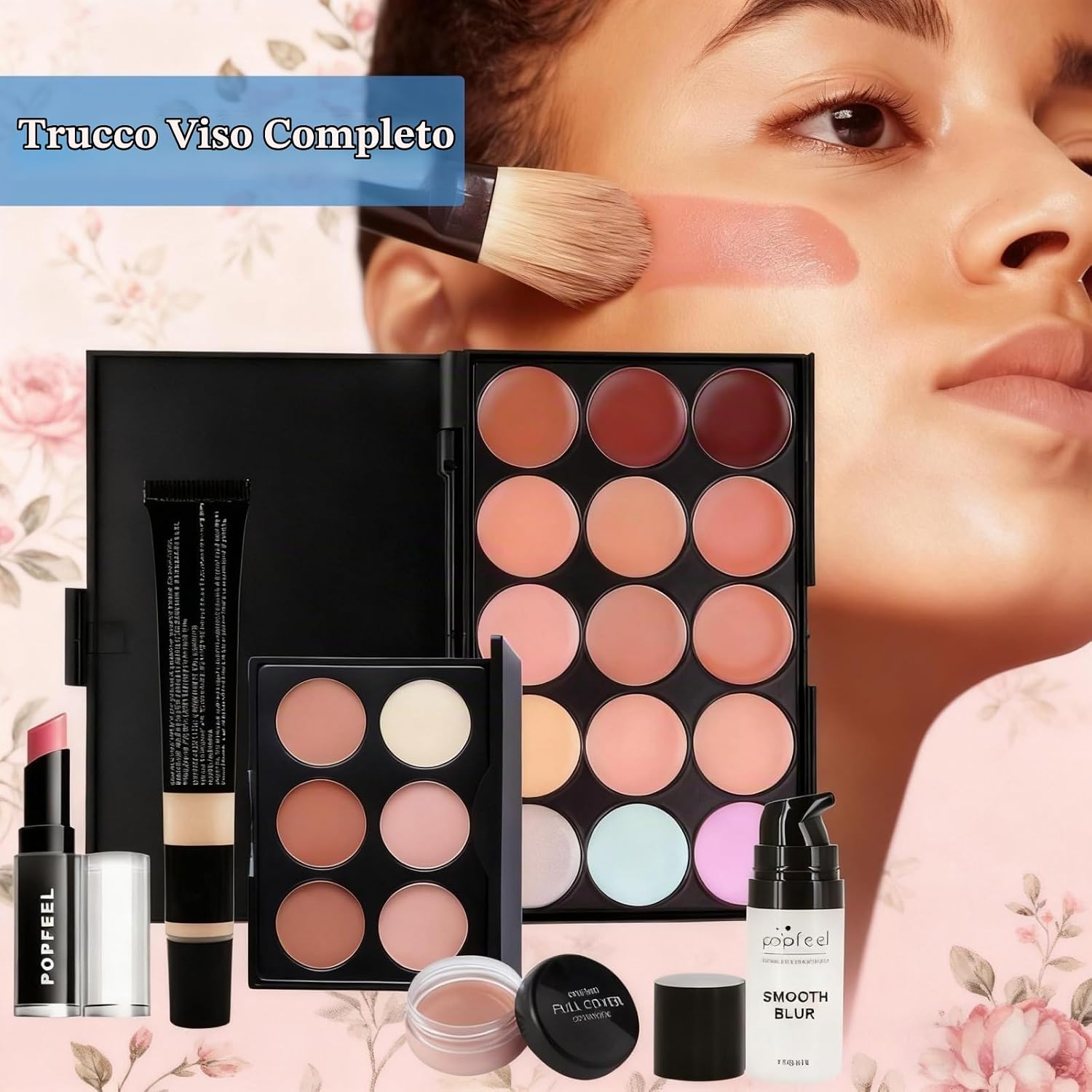 Trousse Trucchi Donna & Ragazza 24 Pezzi - Set Cosmetics Tutto-in-Uno con Palette ombretti occhi, lucidalabbra, correttore, mascara, pennelli trucco - Ideale per Principianti e Come Regalo
