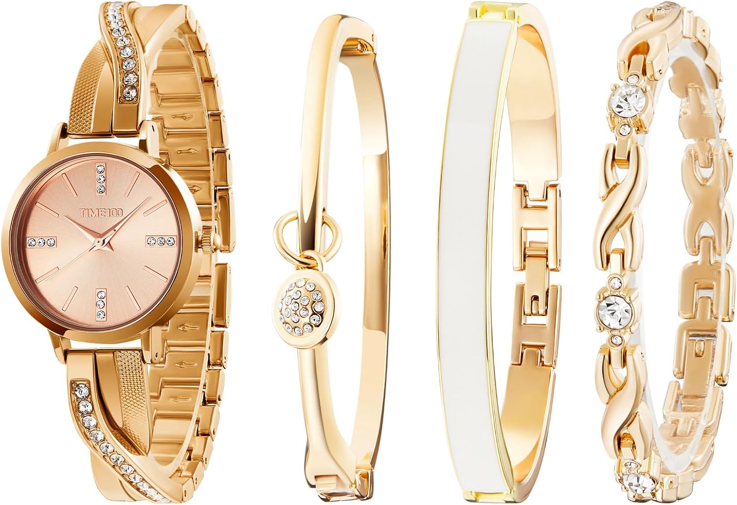 TIME100 Set Orologio, Bracciale