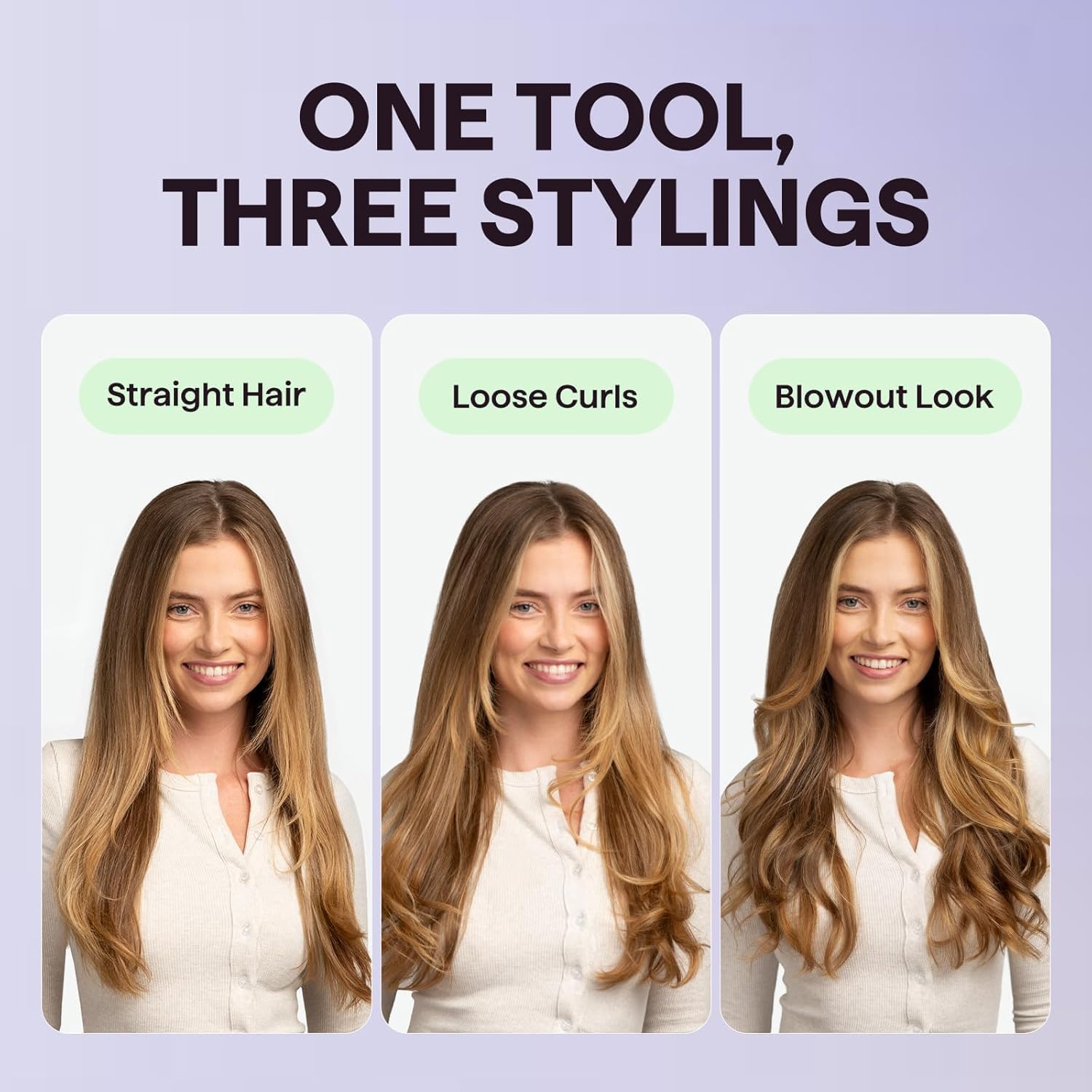 Wavytalk Thermal Brush Spazzola Termica Arricciante | Spazzola Arricciante Ionica da 38mm Riscaldata per Creare Volume e Blowout, Dual Voltage