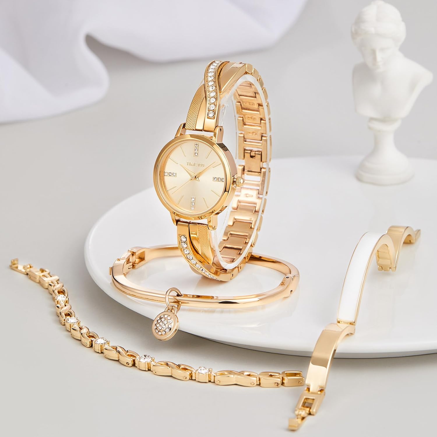 TIME100 Set Orologio, Bracciale