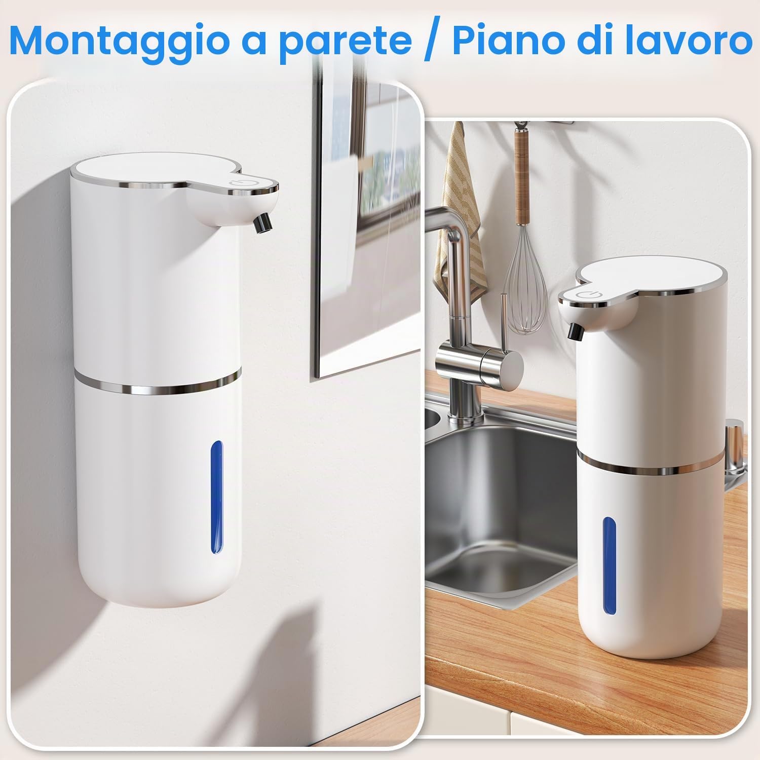 Dispenser Sapone Automatico a Schiuma 380ml USB
