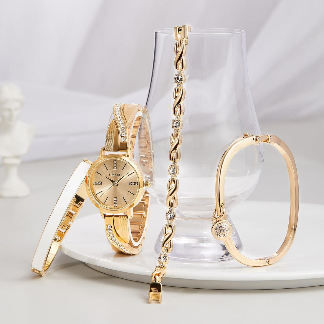 TIME100 Set Orologio, Bracciale