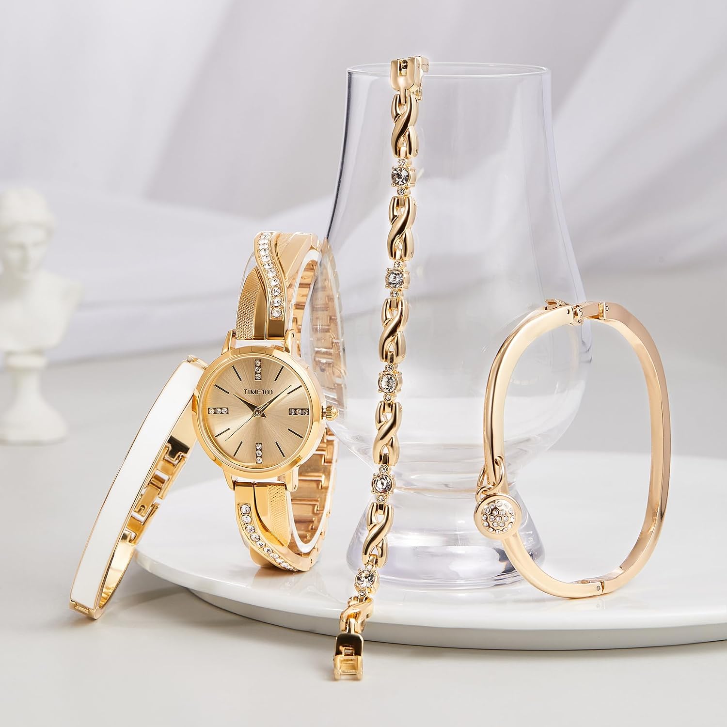TIME100 Set Orologio, Bracciale