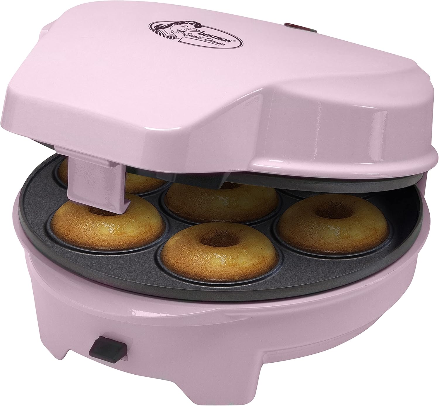 Bestron Macchina Donut 3 in 1 Rosa – Donut, Muffin &amp; Cake Pop