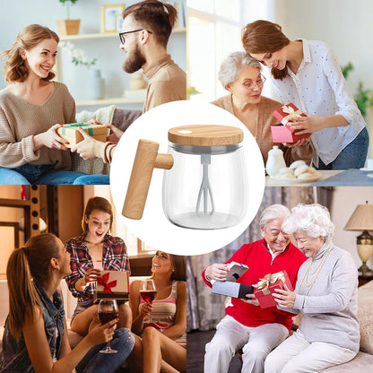 Auto Magnetic Mug, Tazza Automescolante Elettrica Tazza da Caffè Self Stirring Tazza Mescolatrice Miscelazione in Vetro Borosilicato Alta Termica Adatto Per Caffè/Latte/Polvere Proteica