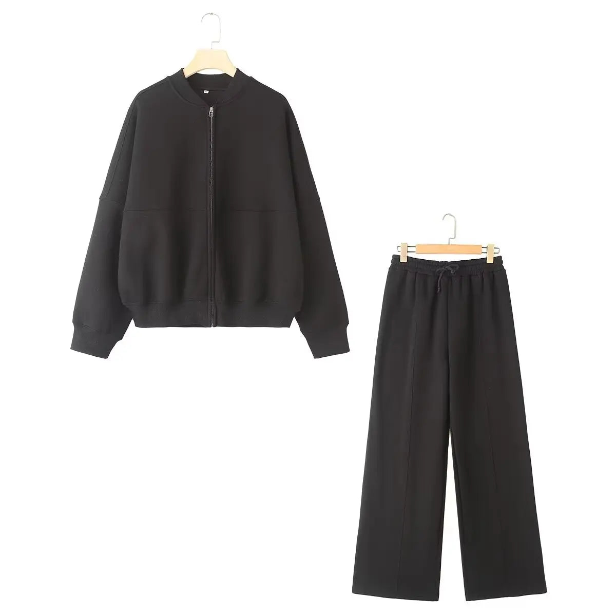 HH Set 2 Pezzi Donna – Bomber Zip + Pantaloni Wide Leg