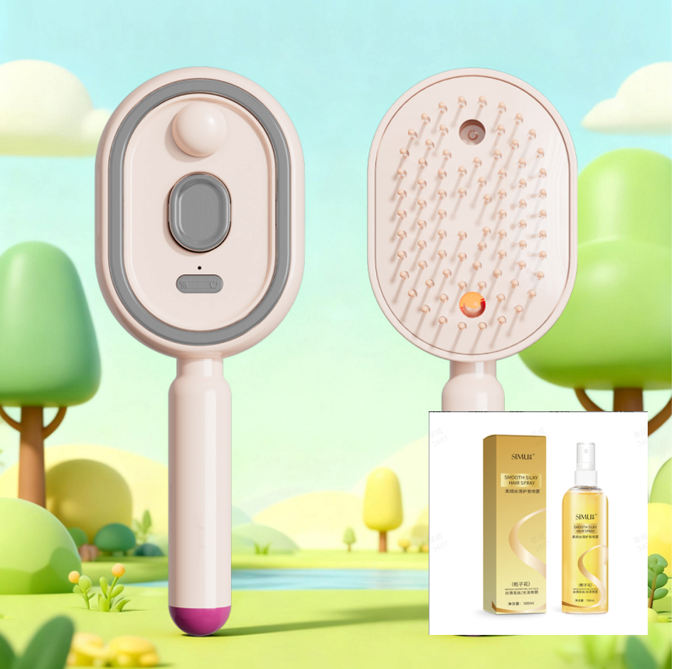 Electric Spray &amp; Massage Hair Brush