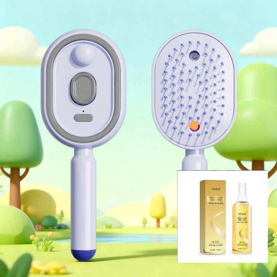 Electric Spray &amp; Massage Hair Brush