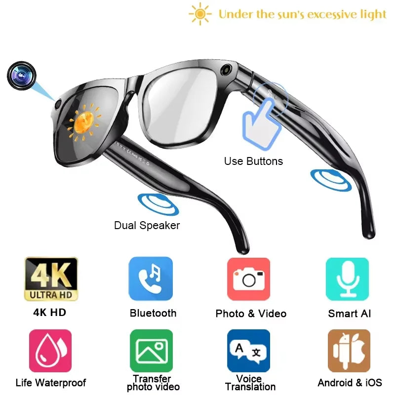 Occhiali Smart 4K HD