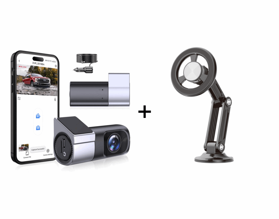 Dash Cam HD con Wi-Fi e Visione Notturna