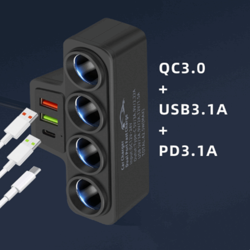 Adattatore 7-in-1 per Presa Accendisigari Auto