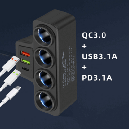 Adattatore 7-in-1 per Presa Accendisigari Auto