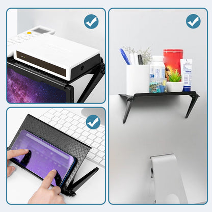 Adjustable TV Top Shelf Without Drilling