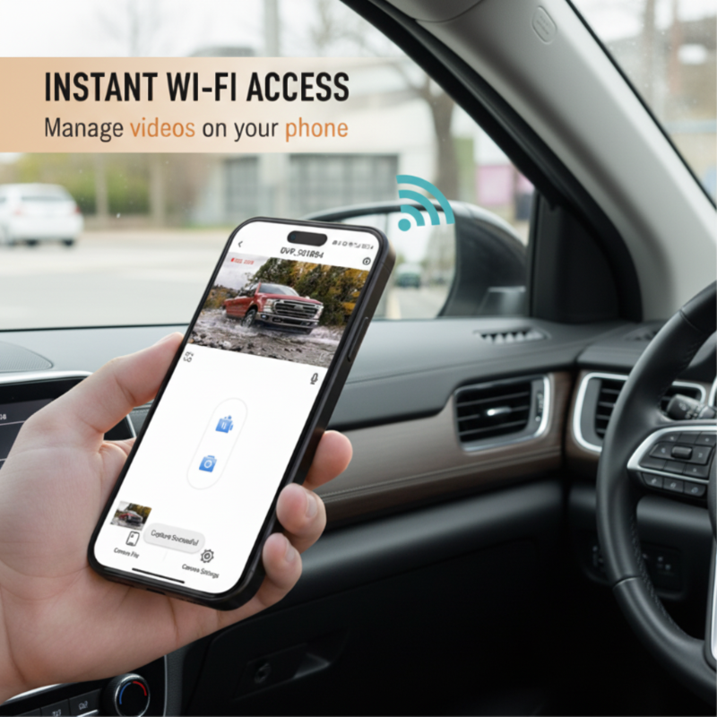 HD Dash Cam with Wi-Fi &amp; Night Vision