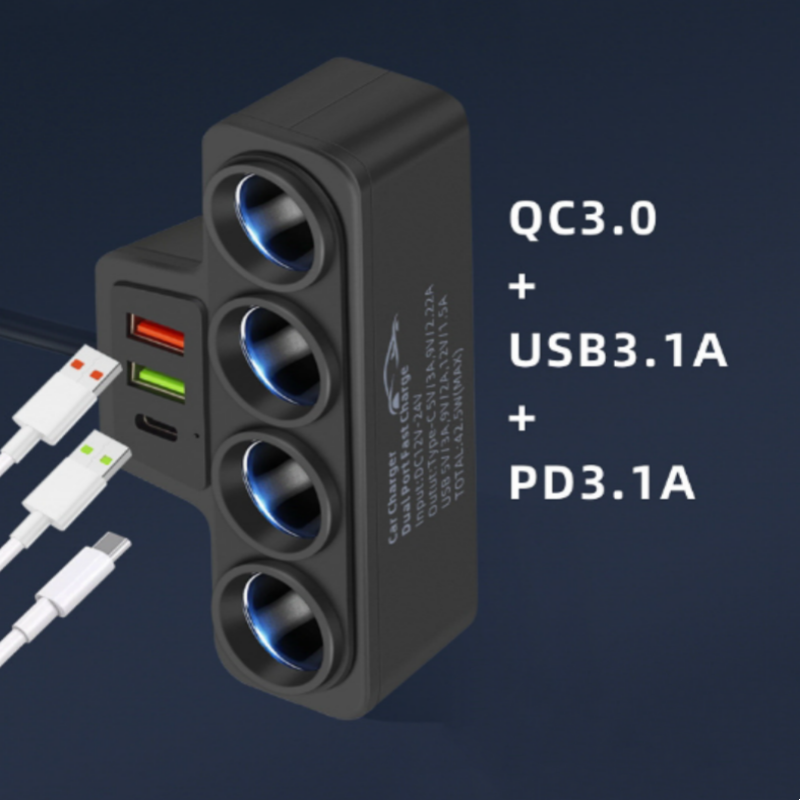7-in-1 Cigarette Lighter Adapter