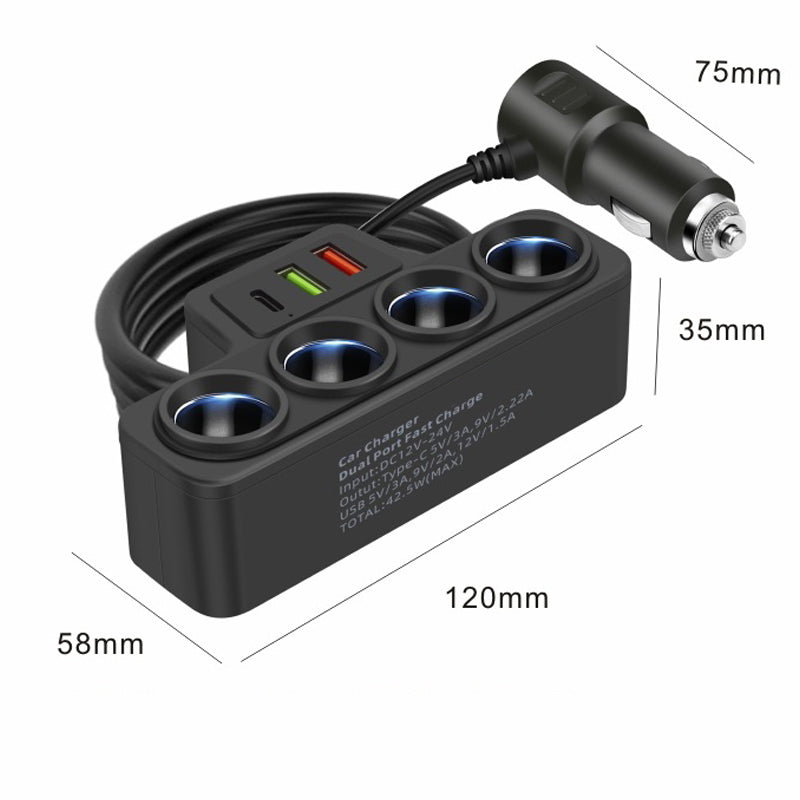 Adattatore 7-in-1 per Presa Accendisigari Auto