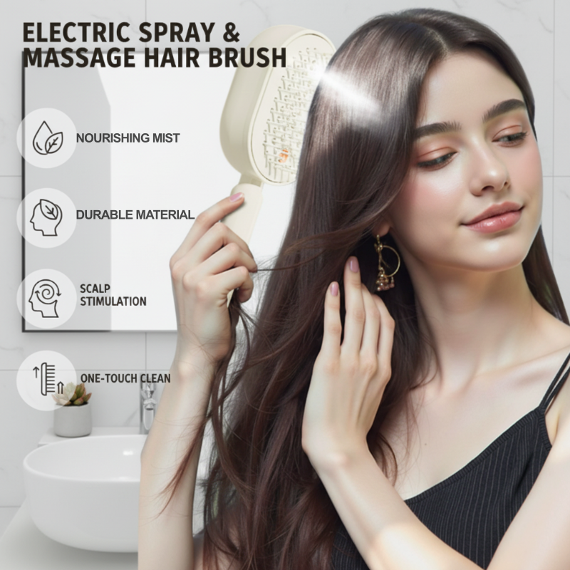 Electric Spray &amp; Massage Hair Brush