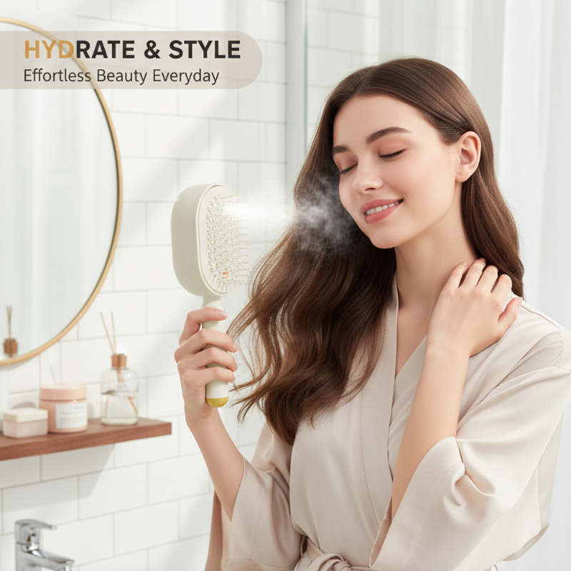 Electric Spray &amp; Massage Hair Brush