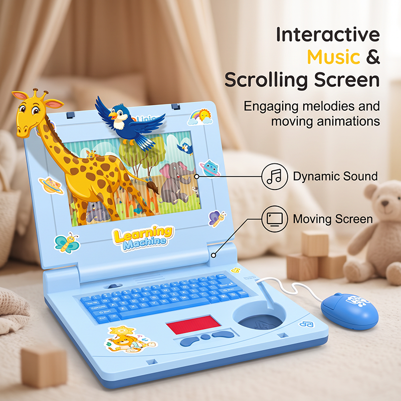 Interactive Simulation Toy Laptop
