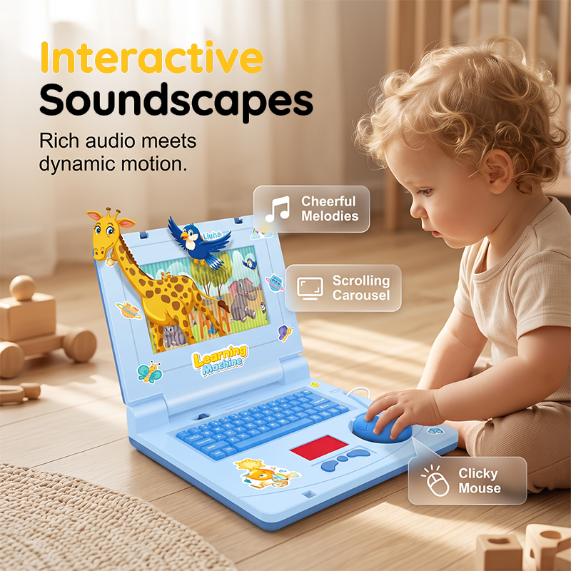Interactive Simulation Toy Laptop